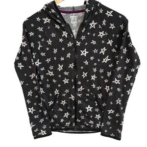 SO So Juicy Kids Youth Perfect Zip Up Hoodie Gray White Star Print Size 14‎